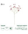 GloboStar® Artificial Garden PINK BRANCH BABY BREATH 21368 Τεχνητό Διακοσμητικό Κλαδί Ροζ Γυψοφίλης Y61cm